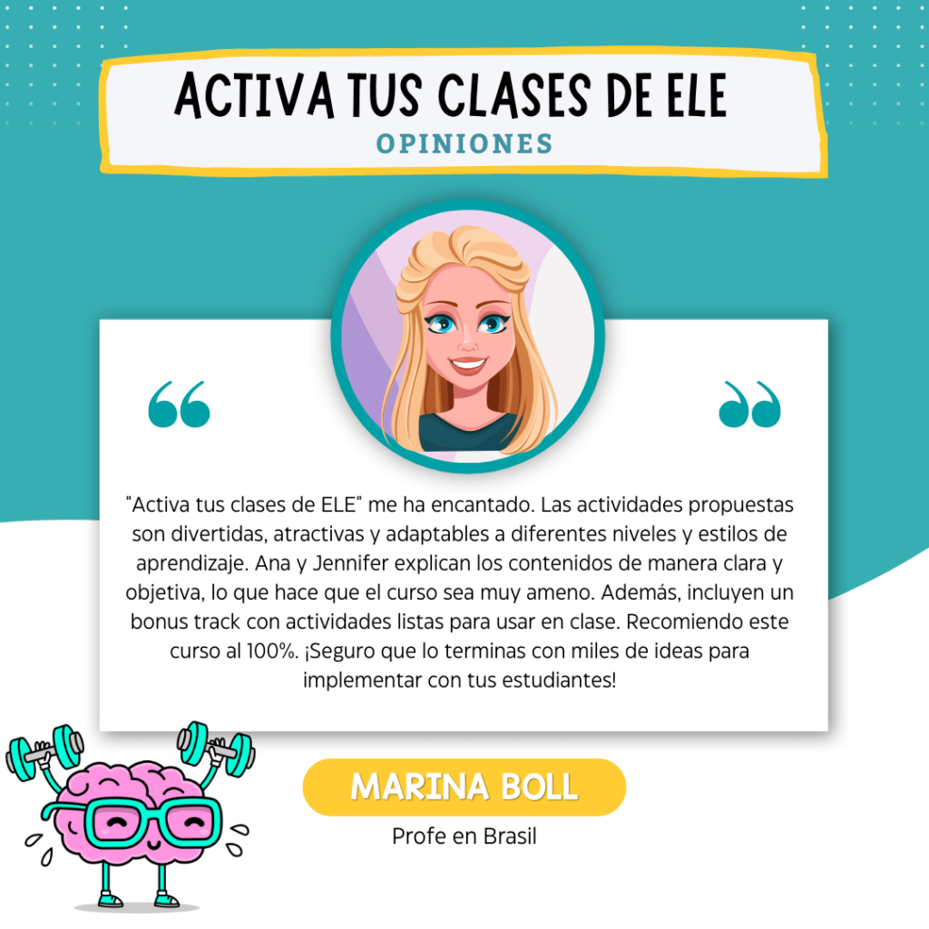 Reseñas: activa tus clases de ELE- curso para profesores de español creativos.