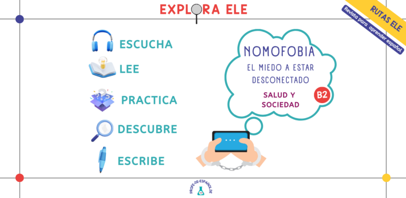 Nomofobia, artículo para aprender español. Lecturas en español