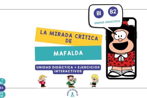 Mafalda en clase de español. Profesores de español. Unidad didáctica