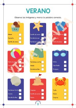 Infografías para la clase de español: vocabulario del verano